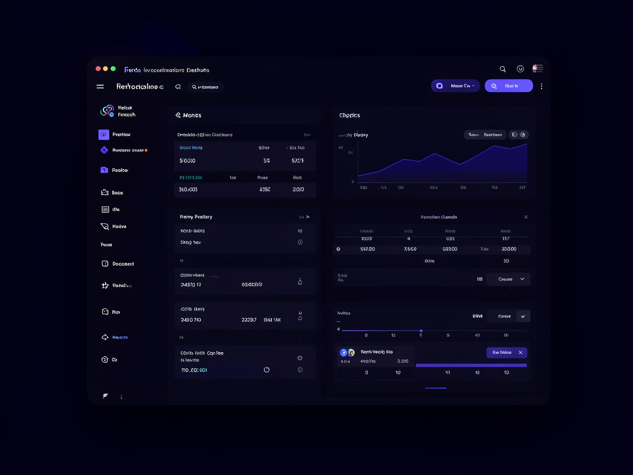 Reconciliation platform interface